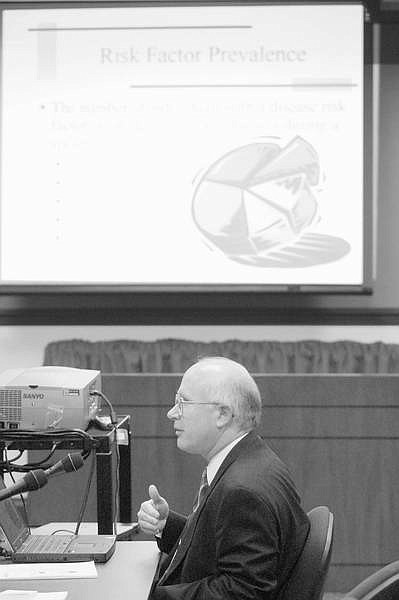 Rick Gunn photoState epidemiologist Dr. Randall Todd testifies Tuesday before the Task FOrce for a Healthy Nevada.