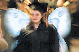 Alia Macquelin earns her wings at the DHS Graduation Friday evening.  photo by Rick Gunn