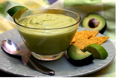 Associated Press Chilled Avocado Soup With Lime and Jalapeno is a refreshing summer soup, creamy, cool and hot all at once. The recipe is from Peter Berley&#039;s &#039;Fresh Food Fast.&#039;