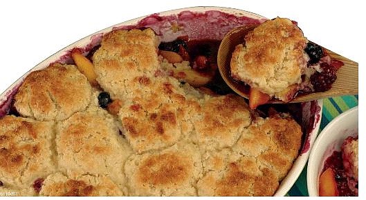 Associated Press Peach and Berry Almond Cobbler combines delectable summer fruits in a familiar dessert with a nontraditional bonus almond flavor in its dough, which includes almond paste. It&#039;s simple to make from scratch.