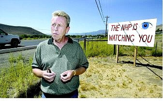 Cathleen Allison/Nevada Appeal Pleasant Valley resident David Jones has gathered nearly 300 signatures on a petition to increase safety on Highway 395 through Washoe Valley and Pleasant Valley. The grass-roots effort, called the Hwy. 395 South Safety Movement, has begun posting large signs along the highway to make motorists aware of the group&#039;s concerns.