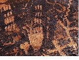 Bears Paw Petroglyphs, etched symbols of American Indian life are seen in sandstone at Little Red Rocks in Las Vegas Sept. Isaac Brekken/Nevada Review Journal