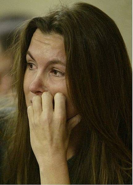 Defendant Sandy Murphy, reacts  as the jury reads its verdict Tuesday, Nov 23, 2004 in Clark County District Court in Las Vegas. Murphy and co-defendant Rick Tabish were acquited of murder charges during thier retrial for the 1998 death of casino executive Ted Binion.(AP Photo/Joe Cavaretta)