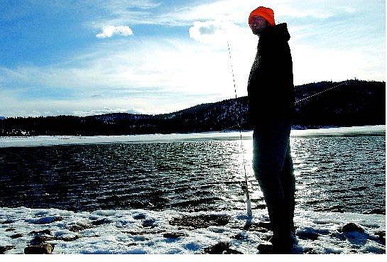 Rick gunn/Nevada Appeal Shad Lafontise, 26, of South Lake Tahoe lives the pioneer lifestyle near Indian Creek Reservoir Monday. He has been living outdoors since Oct. 14, and plans to do so throughout the winter.