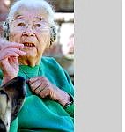 Winona James,  a Washoe Tribe elder, died Tuesday at 102.  James is shown here at her South Carson City home in March 2000.   Nevada Appeal  file photo  by cathleen  allison
