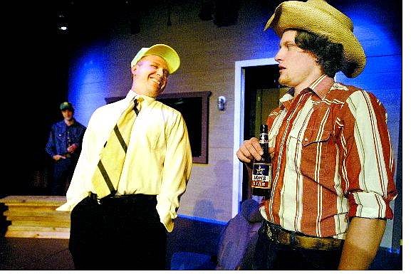 Willson, left, Scoggins and Johnson rehearse &quot;Lone Star&quot; Monday night.   Photos by  Cathleen Allison Nevada Appeal
