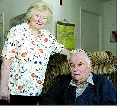 Theresa Quartermain Jackson and Al Jackson in their Kingsbury Grade home.   Dan Thrift/Appeal News SERvice