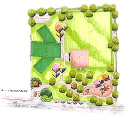 Art provided Conceptual plan for the Silver Oak subdivision park.