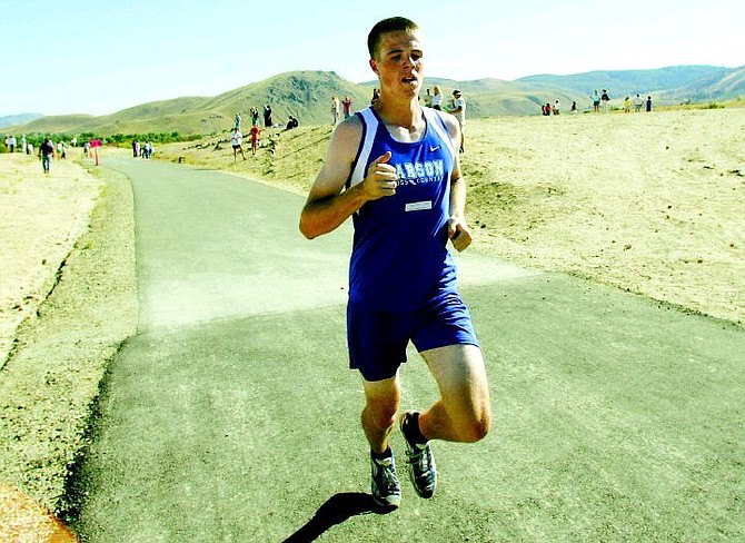 BRAD HORN/Nevada Appeal Chad Shroy finished the cross country course at Western Nevada Community College in 18:15.