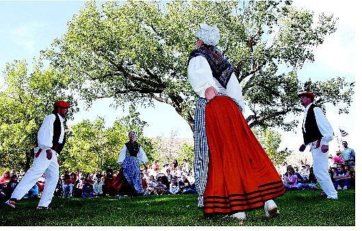 Brian Sokol/Nevada Appeal Members of the Zenbat Gara traditional Basque dance troupe provide a cultural performance for a crowd of eager spectators at the St. Teresa&#039;s Basque Festival, Sunday afternoon at Fuji Park.  The Zenbat Gara Dance Troupe was formed in 1989 by UNR professor Lisa M. Corcostegui (second from left) in order to educate the community, &quot;so that we may grow in our appreciation of the Basque culture which manifests itself visibly in the form of dance.&quot;