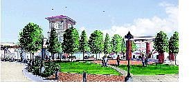 Landmark Communities Artist&#039;s rendering of part of the proposed Traditions development in Dayton.