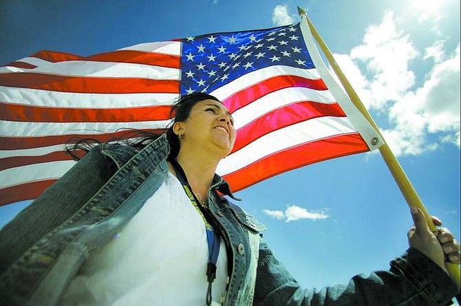 BRAD HORN/Nevada Appeal Edelmira Meza works at Minden Elementary School as a playground and lunch room supervisor.