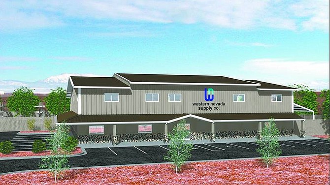 Michael Dunnewin/Miles Brothers Construction The Western Nevada Supply store under construction off South Carson Street in this rendering.