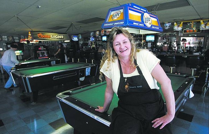 Cathleen Allison/Nevada Appeal Randy Wright, aka &quot;Mustang Sallie,&quot; opened Mustang Sallie&#039;s Deuces Grill in October on Old Hot Springs Road in North Carson City.