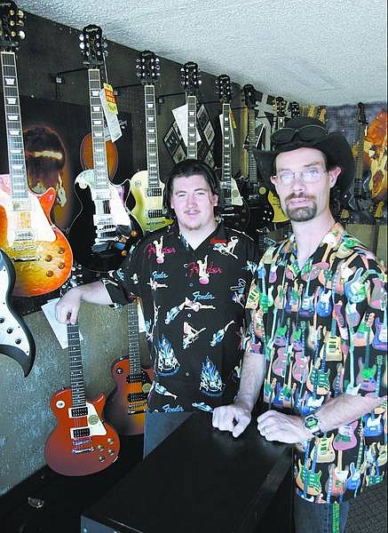 Cathleen Allison/Nevada Appeal Troy White and his son Josh Harman have moved their Cornerstone Music to North Carson Street at Bath.