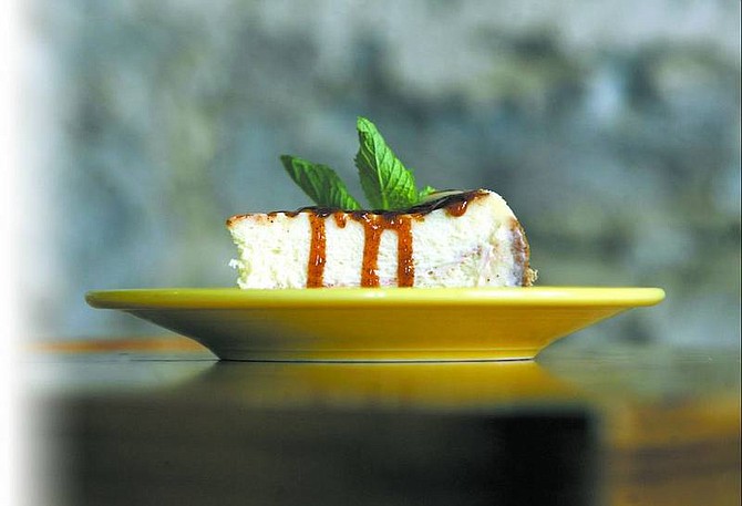 BRAD HORN/Nevada Appeal Apricot Ancho Chili Cheesecake, from Cafe del Rio, should be made at least a day ahead to allow it to set up completely.