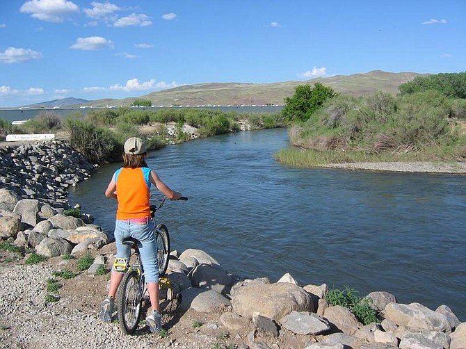 The Truckee River Bike Trail offers cyclists great views of the river.    Photo by Richard Moreno