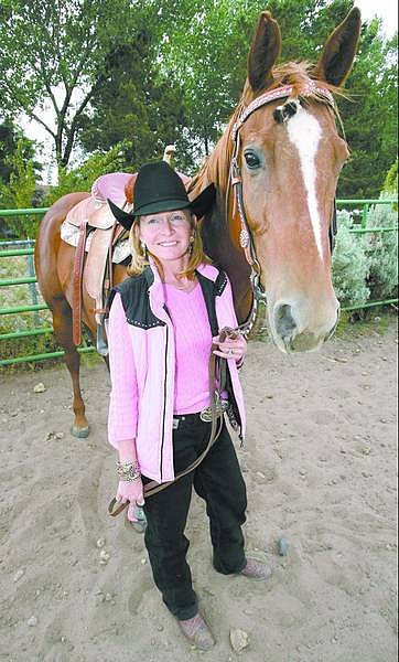Cathleen Allison/Nevada Appeal Lita Scott will be barrel racing with her horse Richard at the Reno Rodeo.
