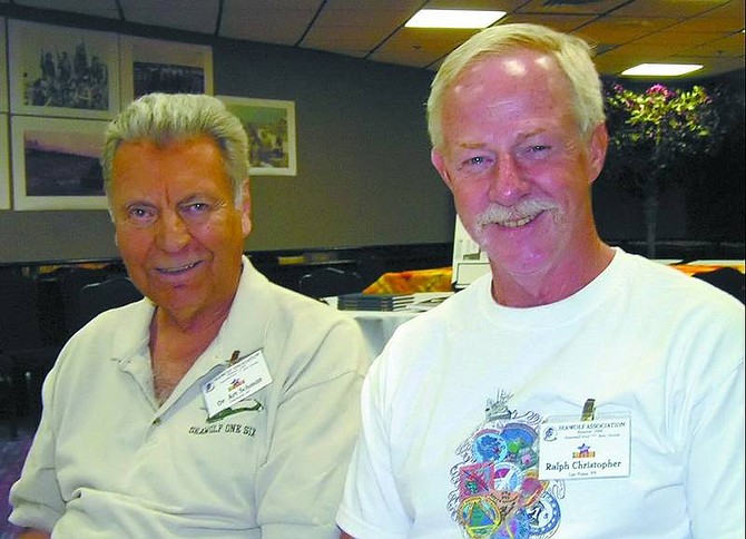 Geoff Dornan/Nevada Appeal Dr. Art Schmitt, left, and Ralph Christopher served in the U.S. Navy during the Vietnam War as Sea Wolves in the Mekong Delta. They continue to fight a different battle today to ensure their efforts, and those of others who fought in the war, are not forgotten.