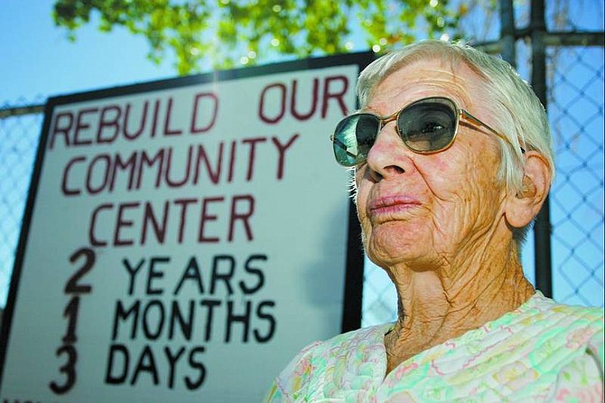 Brad Horn/Nevada Appeal Lula Kendall, 93, attended the Silver City School in 1918-1925. Her parents, siblings and children also studied at the school which became the city&#039;s community center. About 25 residents attended a protest demanding that the center be rebuilt after it was destroyed by fire more than two years ago.
