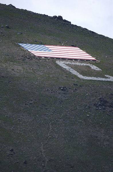 Rick Gunn/Nevada Appeal File Photo The C Hill flag was constructed in memory of those who died in the Sept. 11, 2001, terrorist attacks.