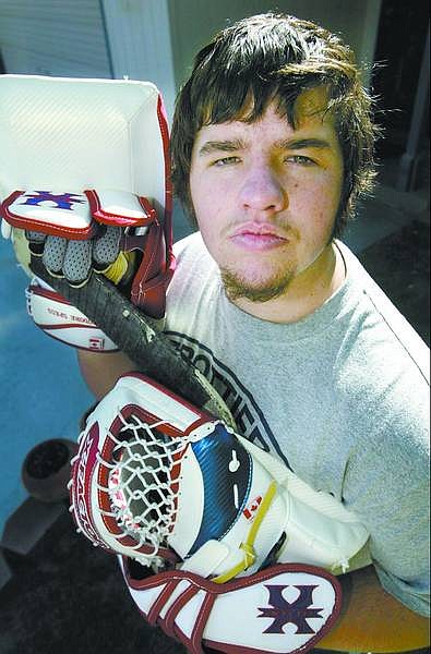 Cathleen Allison/Nevada Appeal Goalie Travis Hall, who grew up playing in-line hockey in Carson CIty, is heading to the Bellingham Bulls, a junior B ice hockey team in Washington.