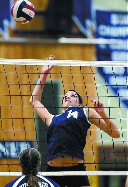Chad Lundquist/Nevada Appeal Carson&#039;s #14 Sandie Howard goes up for a shot during Tuesday&#039;s game against Del Monte Mustangs.