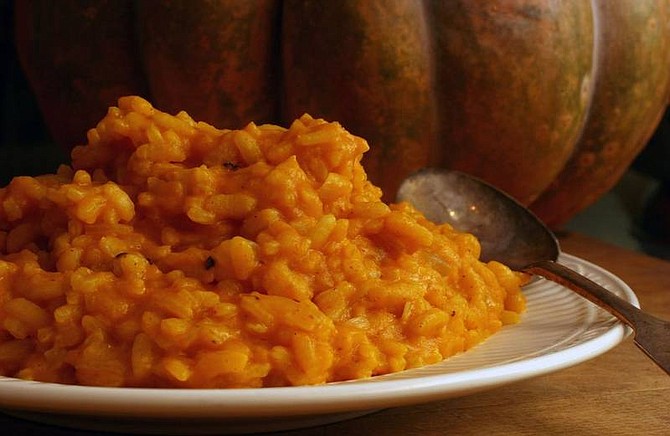 Larry Crowe/Associated Press Peppery Pumpkin Risotto blends the sweetness of pumpkin with the heat of cayenne and ginger.