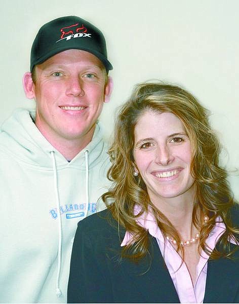 Kim Lamb/Appeal News Service Lyon County Deputy District Attorney Brandi Jensen with her husband, Jesse. Jensen is a native Nevadan and works in the Fernley courthouse named after her father.