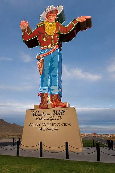 Nevada Commission on Tourism/For the Nevada Appeal Since 1952, the giant neon cowboy known as Wendover Will has been welcoming visitors to West Wendover Nevada.