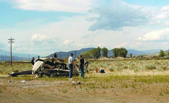 By Merry Anderson/Special to the Nevada AppealA small plane crashed in Minden Sunday afternoon, killing the pilot.