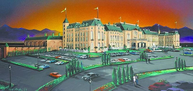 Rendering provided by Max BaerAn artist&#039;s rendering of the Jethro Bodine&#039;s Beverly Hillbillies Mansion &amp; Casino, which is proposed for a site between Sundridge Drive and Topsy Lane near the Douglas-Carson line.