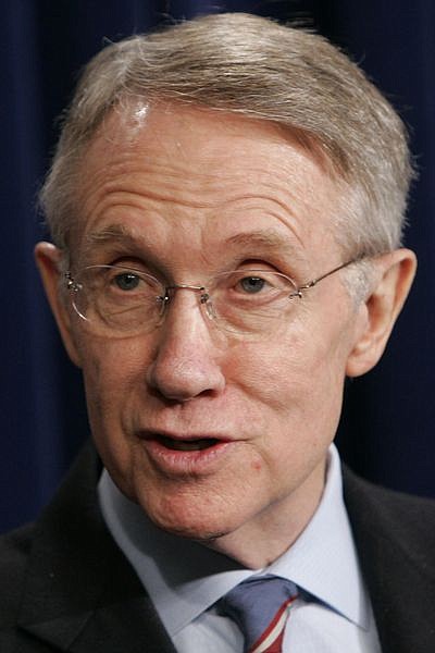**FILE**Senate Majority Leader Harry Reid, D- Nev., in Washington on Feb. 15, 2007. Reid is working on his memoirs, to be published in the spring 2008 by G.P. Putnam&#039;s Sons, his publisher says in a statement released Wednesday, March 14, 2007.  . (AP Photo/Susan Walsh)