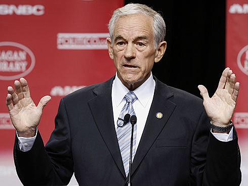 By Kevork Djansezian, APRepublican Rep. Ron Paul, R-Texas, answers a question during the first Republican presidential primary debate of the 2008 election on May 3, 2007 in Simi Valley, Calif.