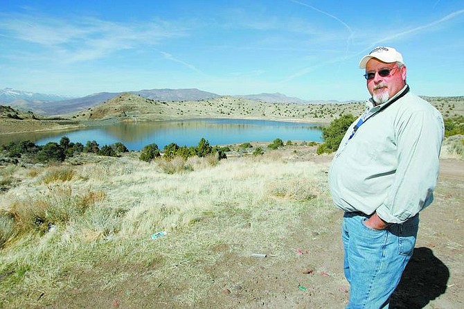BRAD HORN/Nevada Appeal Kyle Menath, wasterwater operations chief for Carson City Development Services Public Works Division, stands near the Brunswick Reservoir on Thursday.