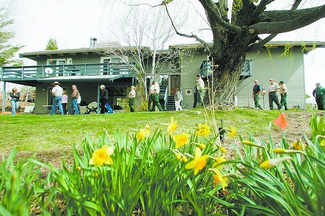 Flowers replaced thick shrubs and trees at the home of Adrian Buoncristiani. The home, which showcases how fire dangers can be lessened through landscaping, was toured on Friday.   BRAD HORN/ Nevada Appeal