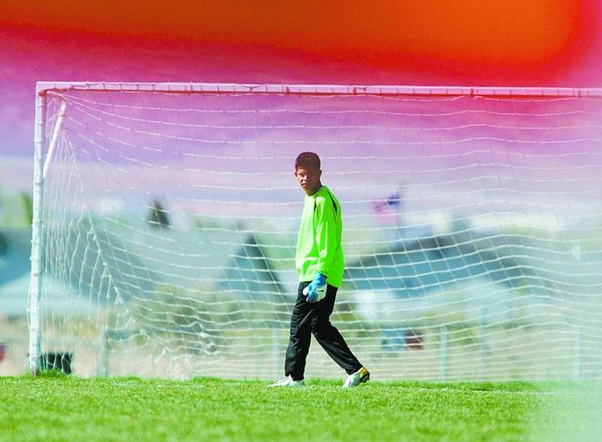 BRAD HORN/Nevada Appeal Cesar Hernandez plays for Carson City in the U-16 division, and wants to play professional soccer when he gets older. His normal position is forward, but since getting sick, he doesn&#039;t have the energy, so he&#039;s moved to goalie.