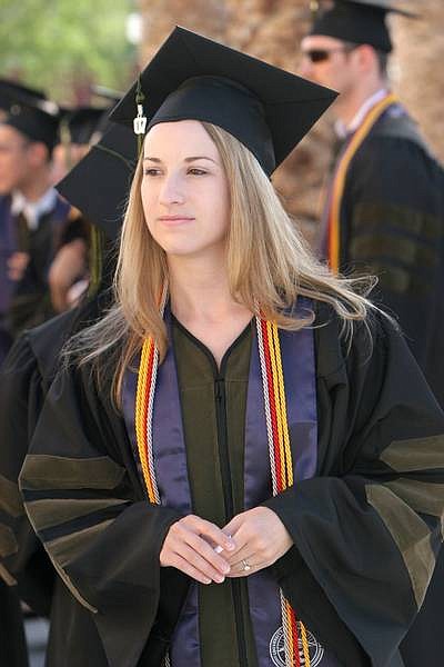 Cameron Haymond/University of Southern Nevada photo 2002 Carson High School graduate Emily Maier received her doctorate from the University of Southern Nevada in Henderson on Friday. Leaving with a Ph.D. in pharmacy at the age of 22 she is the youngest in her class, and one of the first Millennium scholars to earn such a high degree.