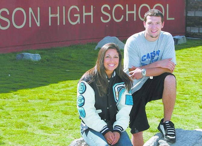 Cathleen Allison/Nevada AppealCarson High School&#039;s Kaitlin Burroughs and Travis Lamborn have been named Sierra Nevada Athletes of the Year.