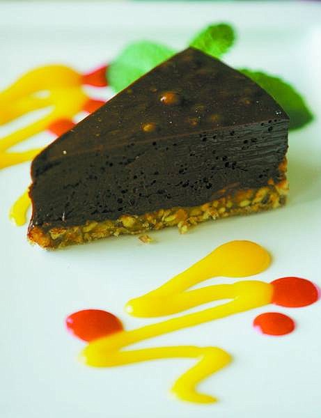 BRAD HORN/Nevada Appeal Chocolate Silk Torte, essentially an icebox pie since it depends on refrigeration rather than baking.