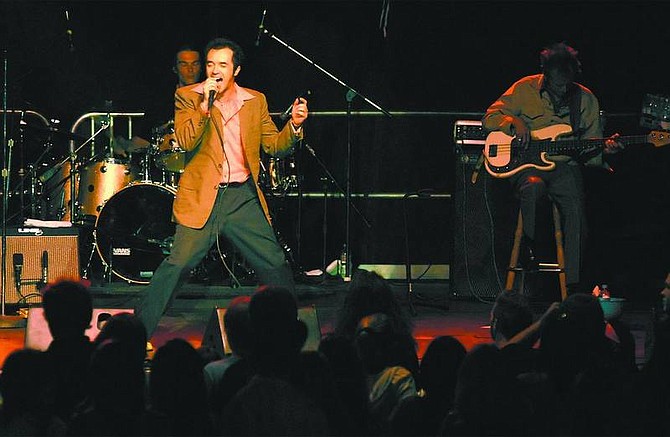 Kevin Clifford/Nevada Appeal Steve Perry, vocals for the Cherry Poppin&#039; Daddies, performs for a crowd during the &quot;Jazz &amp; Beyond&quot; Festival at the Brewery Arts Center on Friday night.