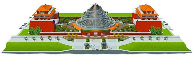 An artist&#039;s rendering of the proposed Chinese Workers Museum.
