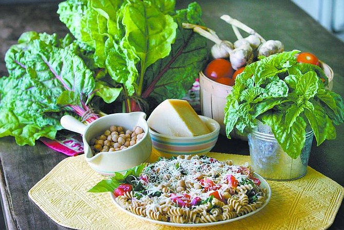 Cathleen Allison/Nevada Appeal Brenda Smith&#039;s pasta with tomato sauce, chick peas and chard.