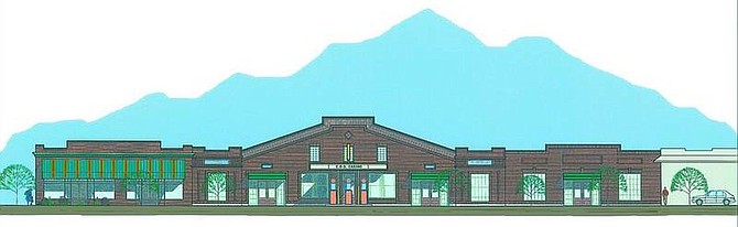 Nevada Appeal News Service A rendering of the proposed restoration of the historic C.O.D. Garage building in Minden.