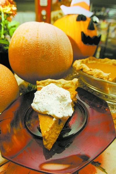 BRAD HORN/Nevada Appeal Sissy&#039;s Pumpkin or Squash Pie by Linda Marrone who says baking and pur&#233;eing fresh pumpkin is well worth it.