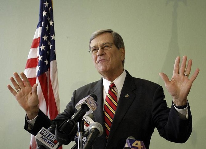 Sen. Trent Lott, R-Miss., speaks during a news conference in Pascagoula, Miss., Monday, Nov. 26, 2007. Lott, the Senate&#039;s No. 2 Republican, announced Monday he will retire from the Senate before January, ending a 35-year career in Congress in which he rose to his party&#039;s top Senate job only to lose it over a remark interpreted as support for segregation. (AP Photo/Alex Brandon)