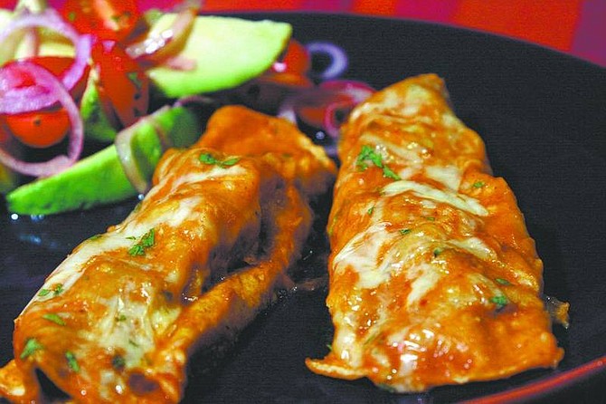 Howie Rumberg/Associated Press Devin Alexander&#039;s chicken enchiladas are a hearty but healthy interpretation of the Mexican favorite.