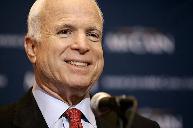 AP Photo/Kiichiro SatoRepublican presidential hopeful, Sen. John McCain, R-Ariz., speaks at a news conference on Wednesday.