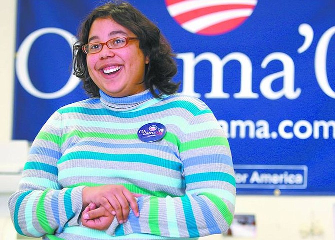 Cathleen Allison/Nevada Appeal Barbara Park, 17, says she&#039;s learned a lot about people while being a precinct captain for Barack Obama. Park, who will turn 18 in time to vote, volunteers long hours to educate voters about Obama.