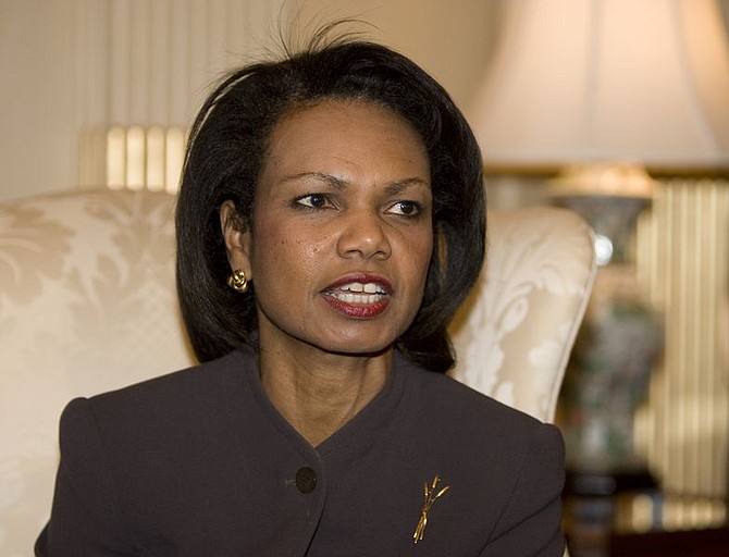 Secretary of State Condoleezza Rice tells reporters that she has apologized to Democratic presidential candidate Sen. Barack Obama, D-Ill.,  for an incident in which State Department contractors unnecessarily reviewed his passport file, Friday, March 21, 2008, at the State Department in Washington, during a meeting with Brazil&#039;s Defense Minister Nelson Jobim. Rice said she would be &quot;disturbed&quot; if her passport file was viewed in such an unauthorized manner. (AP Photo/J. Scott Applewhite)